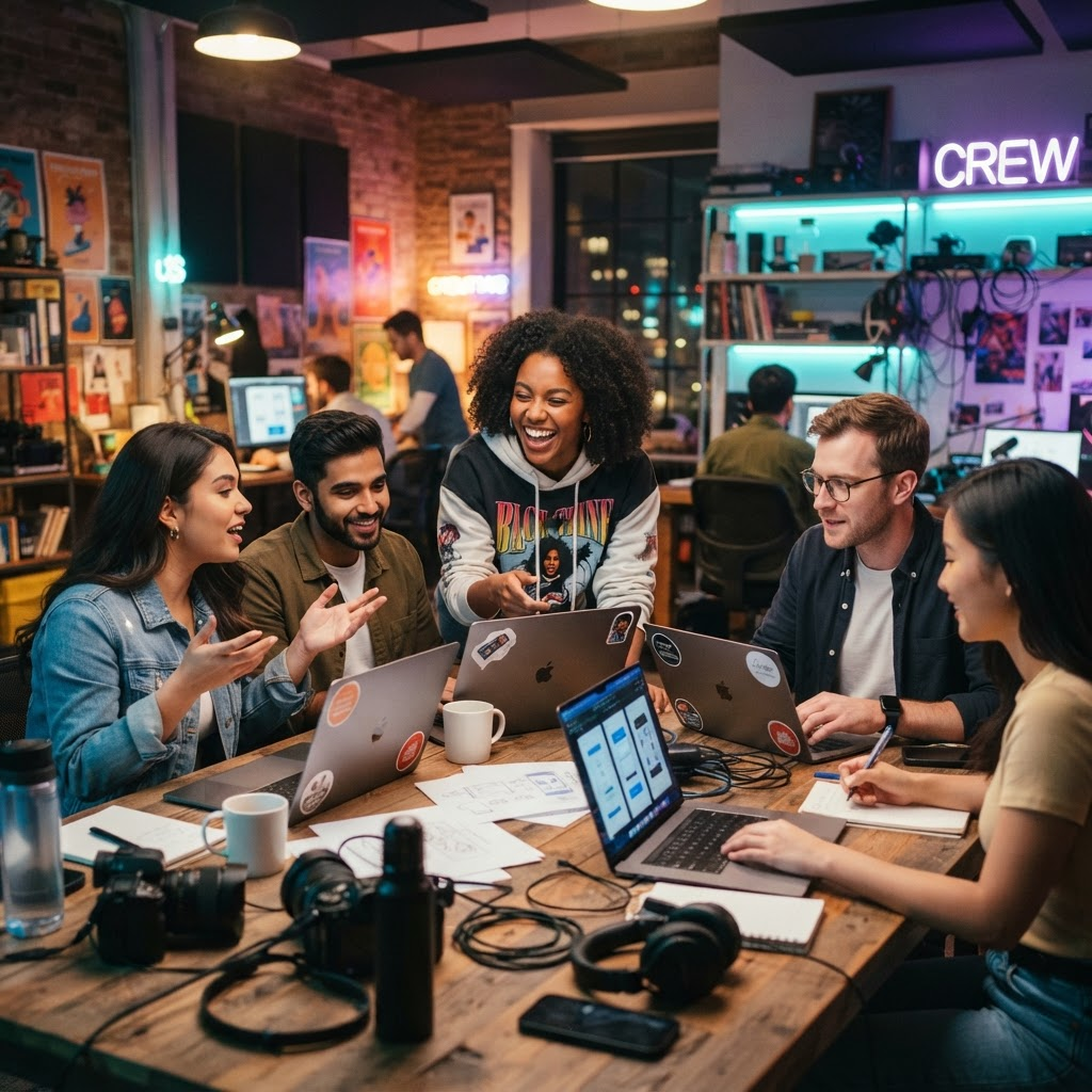 The BigBro Interactive team collaborating